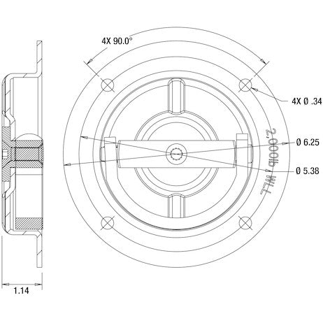 Heavy Duty Recessed Rotating Rope Ring 360 Swivel