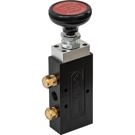 4-Way 3-Position Manual Air Valve With Five 1/4 Inch NPT Ports