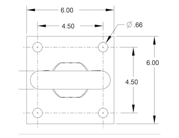Load image into Gallery viewer, 2-1/2 Inch I.D. Forged 4-Bolt Welded Mount Drawbar

