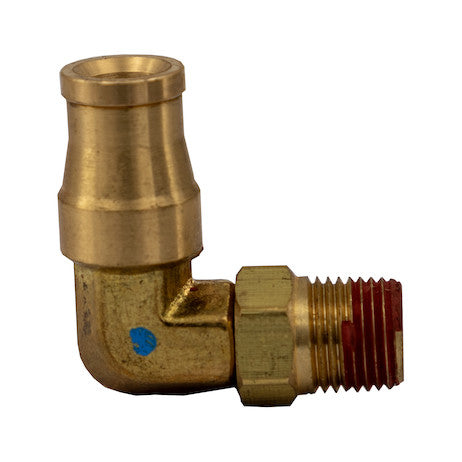 Load image into Gallery viewer, Brass DOT Push-In Swivel Male Elbow 1/4 Inch Tube O.D. x 1/8 Inch Pipe Thread
