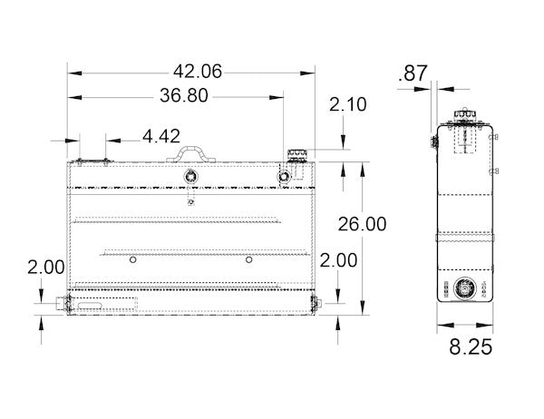 Load image into Gallery viewer, 36 Gallon Steel Bulkhead Hydraulic Reservoir With 25 Micron Filter
