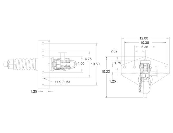 Load image into Gallery viewer, 15 Ton Swivel Type Pintle Hook-Compares to Holland# PH-T-125A
