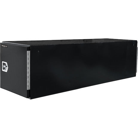 Load image into Gallery viewer, GLOSS BLACK STEEL STRAIGHT SIDE TUNNEL TRUCK TOOL BOX WITH SHELF
