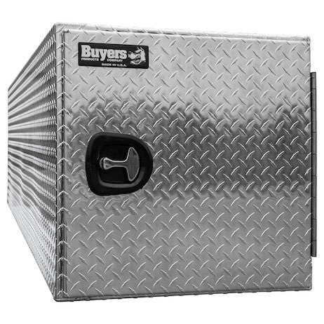 Load image into Gallery viewer, DIAMOND TREAD ALUMINUM STRAIGHT SIDE TUNNEL TRUCK TOOL BOX WITH SHELF
