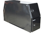 GLOSS BLACK STEEL BACKPACK TRUCK TOOL BOX SERIES WITH FLAT FLOOR AND COMPRESSION LATCHES