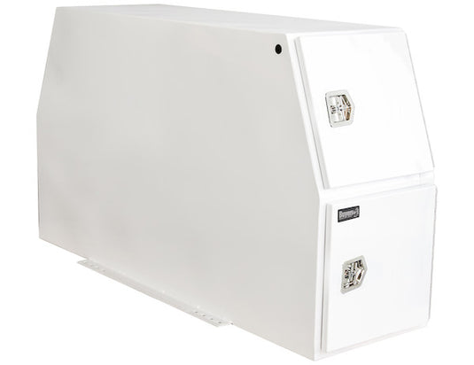 GLOSS WHITE STEEL BACKPACK TRUCK TOOL BOX SERIES WITH FLAT FLOOR