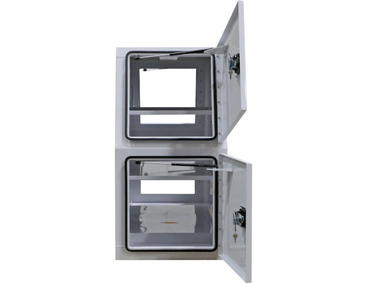 GLOSS WHITE STEEL BACKPACK TRUCK TOOL BOX SERIES WITH FLAT FLOOR AND COMPRESSION LATCHES