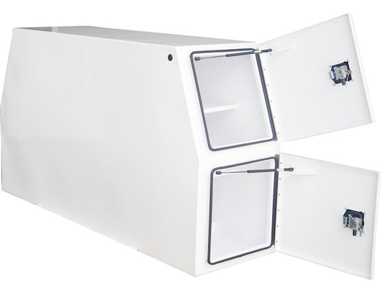 GLOSS WHITE STEEL BACKPACK TRUCK TOOL BOX SERIES WITH FLAT FLOOR