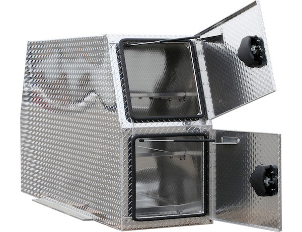 Load image into Gallery viewer, 59x24x85 Inch Flat Floor Diamond Tread Aluminum Backpack Truck Box
