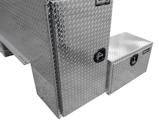 DIAMOND TREAD ALUMINUM L-PACK TRUCK TOOL BOX SERIES WITH OFFSET FLOOR