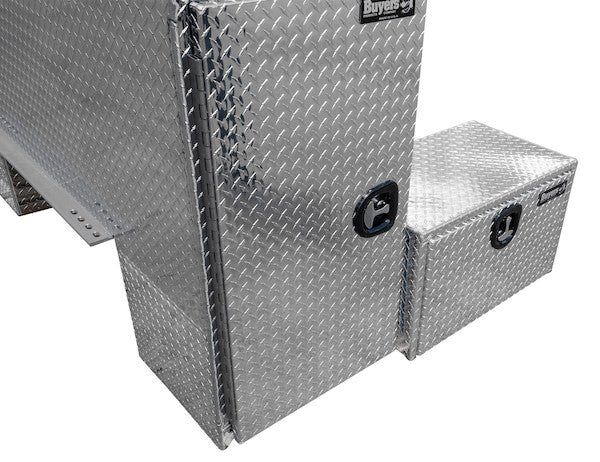 Load image into Gallery viewer, DIAMOND TREAD ALUMINUM L-PACK TRUCK TOOL BOX SERIES WITH OFFSET FLOOR
