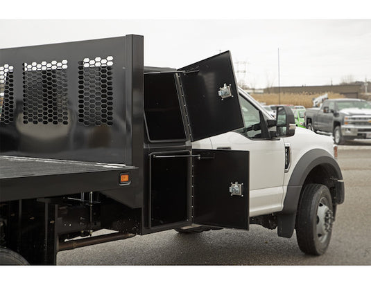 GLOSS BLACK STEEL BACKPACK TRUCK TOOL BOX SERIES WITH OFFSET FLOOR