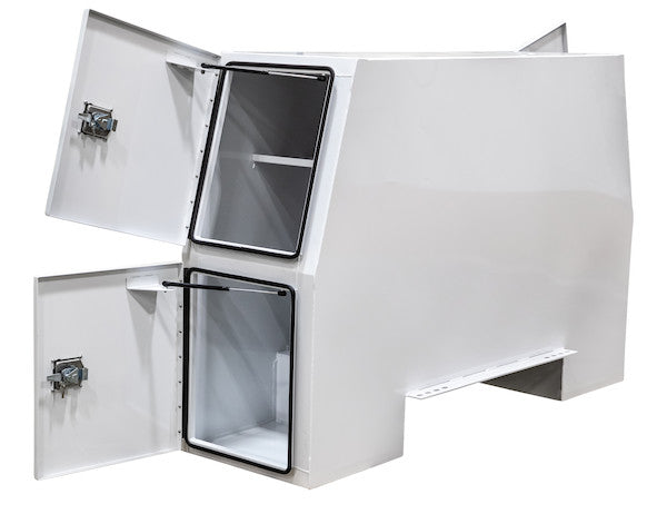 Load image into Gallery viewer, GLOSS WHITE STEEL BACKPACK TRUCK TOOL BOX SERIES WITH OFFSET FLOOR
