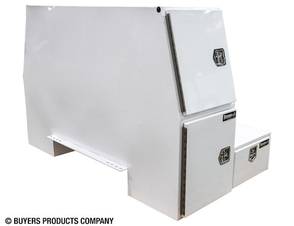 Load image into Gallery viewer, GLOSS WHITE STEEL L-PACK TRUCK TOOL BOX SERIES WITH OFFSET FLOOR
