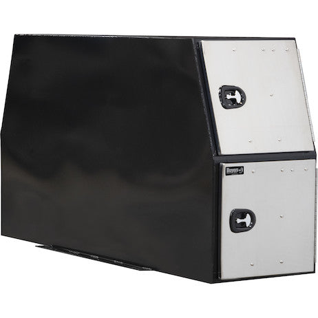 Load image into Gallery viewer, GLOSS BLACK STEEL BACKPACK TRUCK TOOL BOX SERIES WITH STAINLESS STEEL DOORS AND FLAT FLOOR
