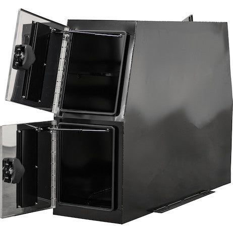 Load image into Gallery viewer, GLOSS BLACK STEEL BACKPACK TRUCK TOOL BOX SERIES WITH STAINLESS STEEL DOORS AND FLAT FLOOR
