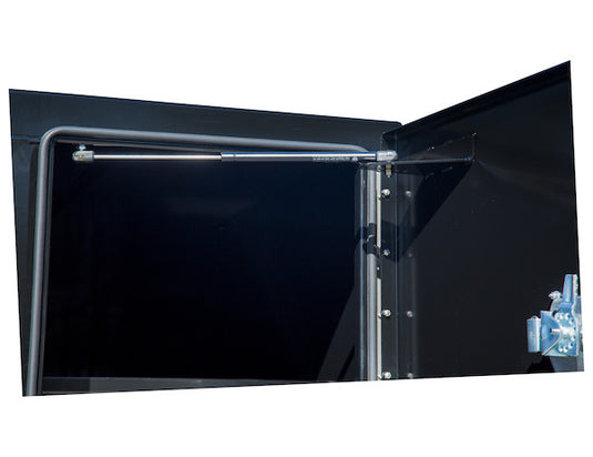 GLOSS BLACK STEEL STRAIGHT SIDE BACKPACK TRUCK TOOL BOX SERIES WITH FLAT FLOOR
