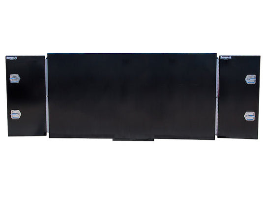 GLOSS BLACK STEEL STRAIGHT SIDE BACKPACK TRUCK TOOL BOX SERIES WITH FLAT FLOOR
