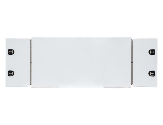 GLOSS WHITE STEEL STRAIGHT SIDE BACKPACK TRUCK TOOL BOX SERIES WITH FLAT FLOOR AND ADJUSTABLE SHELVING