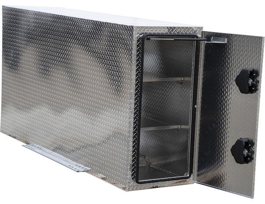 DIAMOND TREAD ALUMINUM STRAIGHT SIDE BACKPACK TRUCK TOOL BOX SERIES WITH FLAT FLOOR
