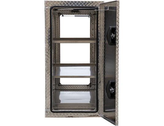DIAMOND TREAD ALUMINUM STRAIGHT SIDE BACKPACK TRUCK TOOL BOX SERIES WITH FLAT FLOOR