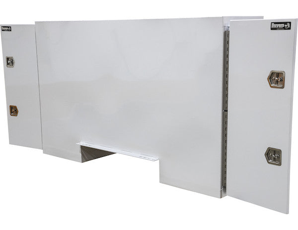 Load image into Gallery viewer, GLOSS WHITE STEEL STRAIGHT SIDE BACKPACK TRUCK TOOL BOX SERIES WITH OFFSET FLOOR

