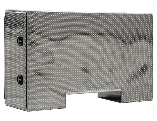 DIAMOND TREAD ALUMINUM STRAIGHT SIDE BACKPACK TRUCK TOOL BOX SERIES WITH OFFSET FLOOR