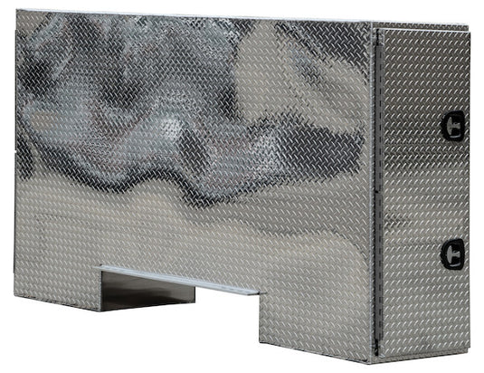 DIAMOND TREAD ALUMINUM STRAIGHT SIDE BACKPACK TRUCK TOOL BOX SERIES WITH OFFSET FLOOR