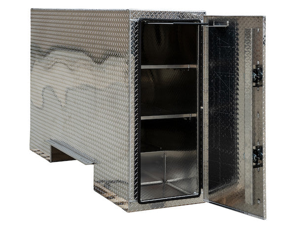 Load image into Gallery viewer, DIAMOND TREAD ALUMINUM STRAIGHT SIDE BACKPACK TRUCK TOOL BOX SERIES WITH OFFSET FLOOR
