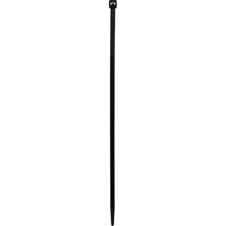 0.250 x 14-1/2 Inch Black Water Resistant Zip Ties - 120 Pound, 100 Pieces