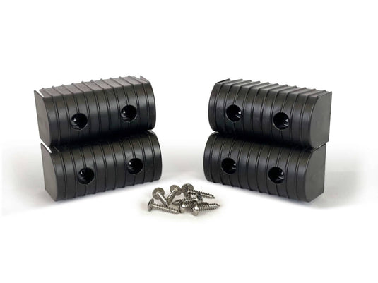 Caliber Black Bunkwrap End Cap Kit 2"X4" 4-Pk with Hardware - CAL-23051-BK - Absolute Autoguard
