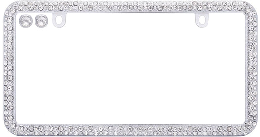 Cruiser Accessories L/Plate Frm Elegance Chrome Clear with Fastener Caps - CRZ-16330 - Absolute Autoguard