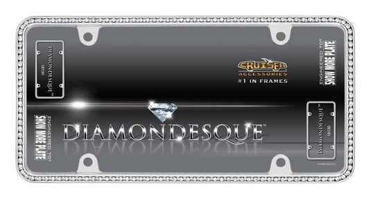 Cruiser Accessories L/Plate Frm Diamondesque Chrome/Clear - CRZ-18130 - Absolute Autoguard