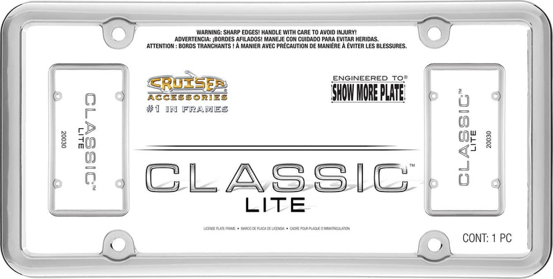 Load image into Gallery viewer, Cruiser Accessories L/Plate Frm Classic Lite Chrome - CRZ-20030 - Absolute Autoguard
