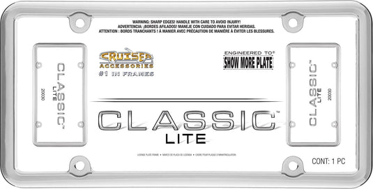 Cruiser Accessories L/Plate Frm Classic Lite Chrome - CRZ-20030 - Absolute Autoguard
