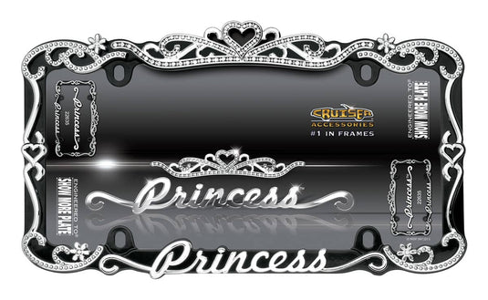 Cruiser Accessories L/Plate Frm Princess Chrome/Black - CRZ-22635 - Absolute Autoguard