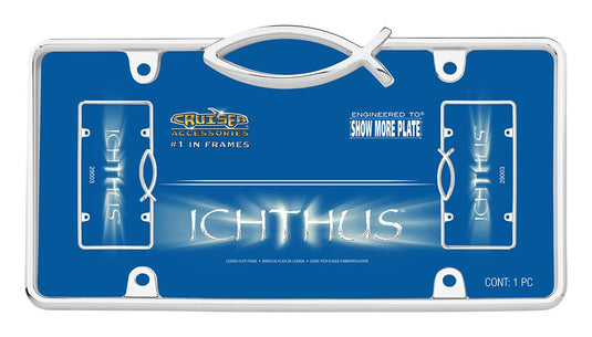 Cruiser Accessories L/Plate Frm Ichthus Chrome - CRZ-29003 - Absolute Autoguard