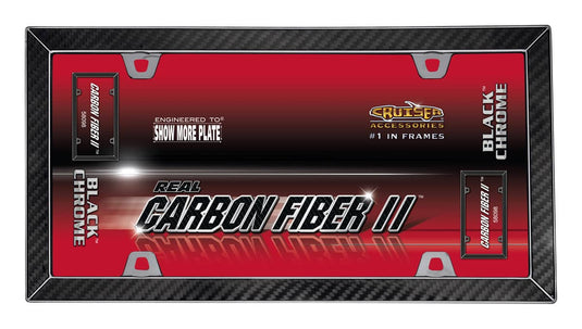 Cruiser Accessories L/Plate Frm Carbon Fiber II Carbon Fiber/Black Chrome - CRZ-58098 - Absolute Autoguard