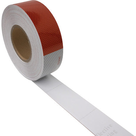 Load image into Gallery viewer, 150 Foot Roll Of DOT Conspicuity Tape With 11-Inch Red And 7-Inch Silver Lengths - 3-Year Rating
