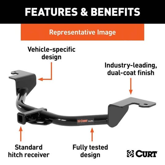 CURT Class 1 Hitch with 1-1/4 Receiver — 2023-2026 Toyota Prius/Prius Prime - CUR-11684 - Absolute Autoguard
