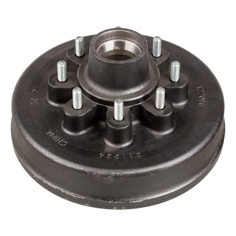 Load image into Gallery viewer, CURT 12" Brake Hub with Races &amp; Wheel Studs - 7,000-lb. Axles, 8 on 6-1/2" Bolt Pattern, 1/2" Stud Size

