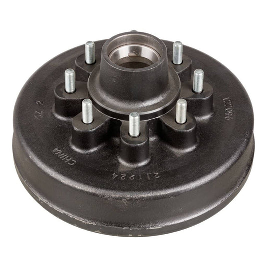 CURT 12" Brake Hub with Races & Wheel Studs - 7,000-lb. Axles, 8 on 6-1/2" Bolt Pattern, 1/2" Stud Size