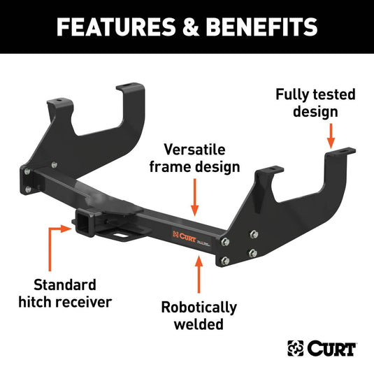 CURT Multi-fit Hitch Class 3/4 with 2-Inch Receiver - CUR-13902 - Absolute Autoguard