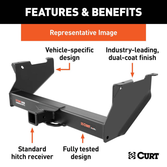 CURT Class 5 Hitch with 2-1/2 Inch Receiver — 2020-2026 Ford F-350 Super Duty - CUR-15804 - Absolute Autoguard