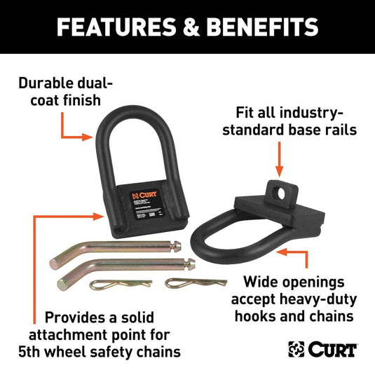 CURT 5th Wheel Safety Chain Anchors
