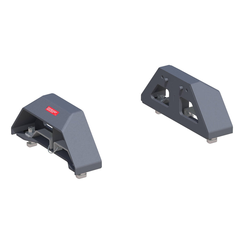 Load image into Gallery viewer, CURT Puck System 5th Wheel Legs (30K, Teridium Grey), 8' Bed with 5th Wheel Prep Package; Compatible with CURT PowerRide #16315 Only - 2020-2026 Chevrolet Silverado 2500 HD/3500 HD &amp; GMC Sierra 2500 HD/3500 HD
