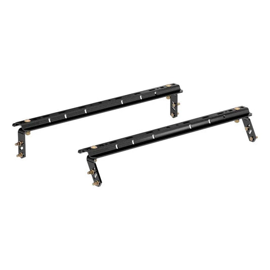 CURT Universal 5th Wheel Base Rails, 25K (4-Bolt Mount, Gloss Black)