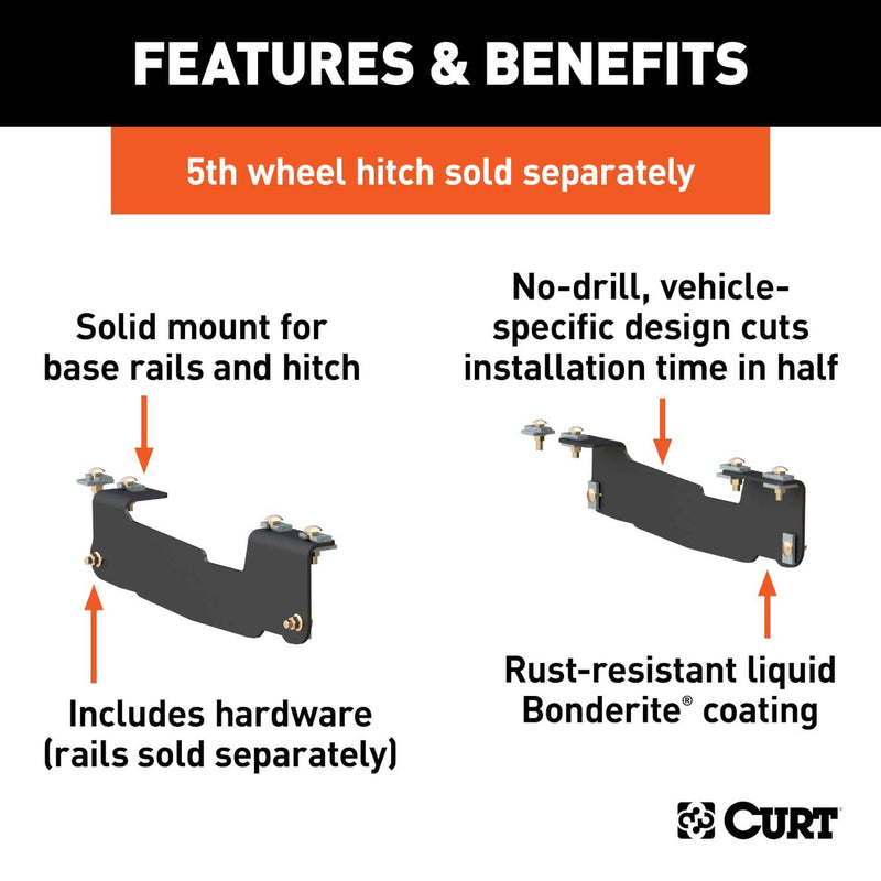 Load image into Gallery viewer, CURT Custom 5th Wheel Brackets, Excluding 5.5' Bed - 2004-2014 Ford F-150

