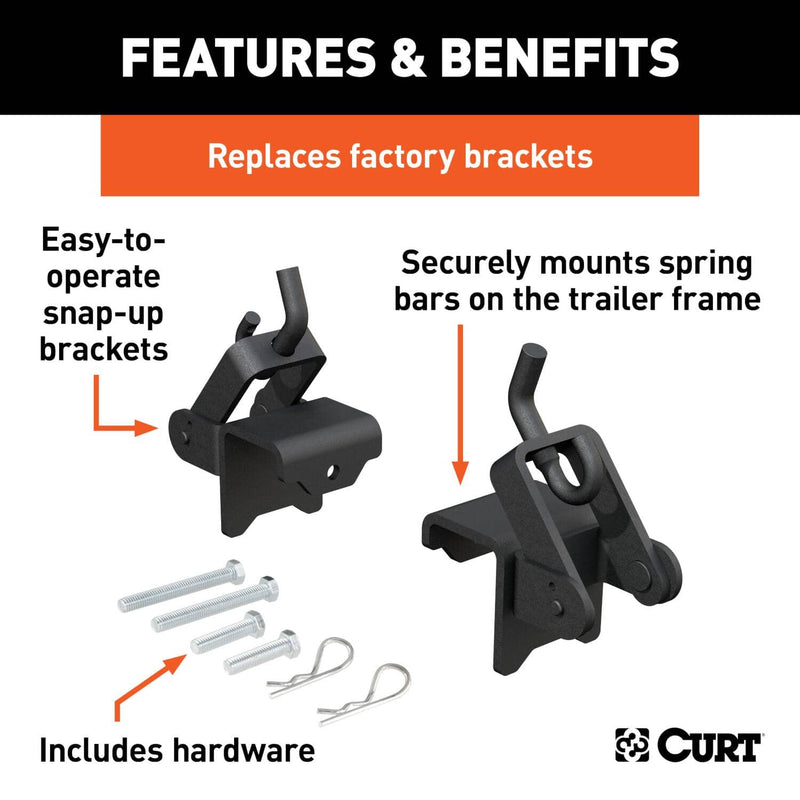 Load image into Gallery viewer, CURT Replacement Weight Distribution Hookup Brackets (2-Pack)
