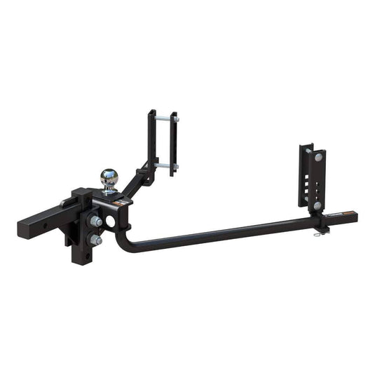 CURT TruTrack 2P Round Bar Weight Distribution Hitch with 2x Sway Control, 5-8K